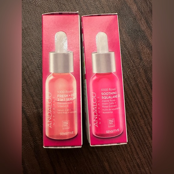NEW Set of Andalou Soothing Squalane Oil and Fresh + Dewy 2 in 1 Serum - Picture 3 of 7